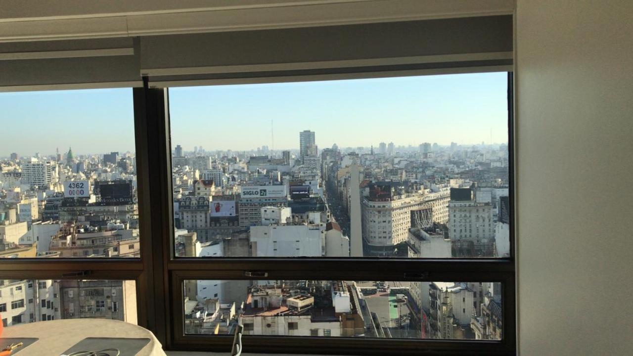Que Mejor Vista Del Obelisco Piso A La Calle Corrientes Buenos Aires Eksteriør billede