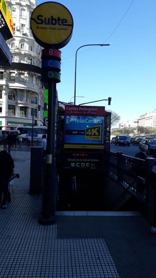 Que Mejor Vista Del Obelisco Piso A La Calle Corrientes Buenos Aires Eksteriør billede